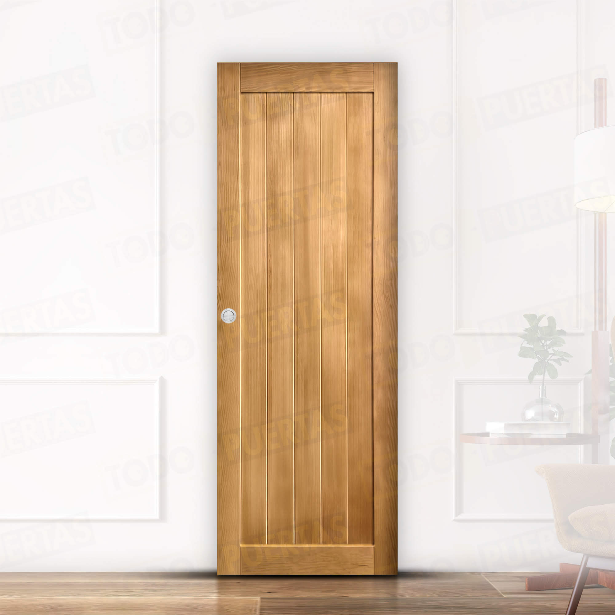 Puerta Corredera de Granero Pino Macizo Mod. GR005 Tenida