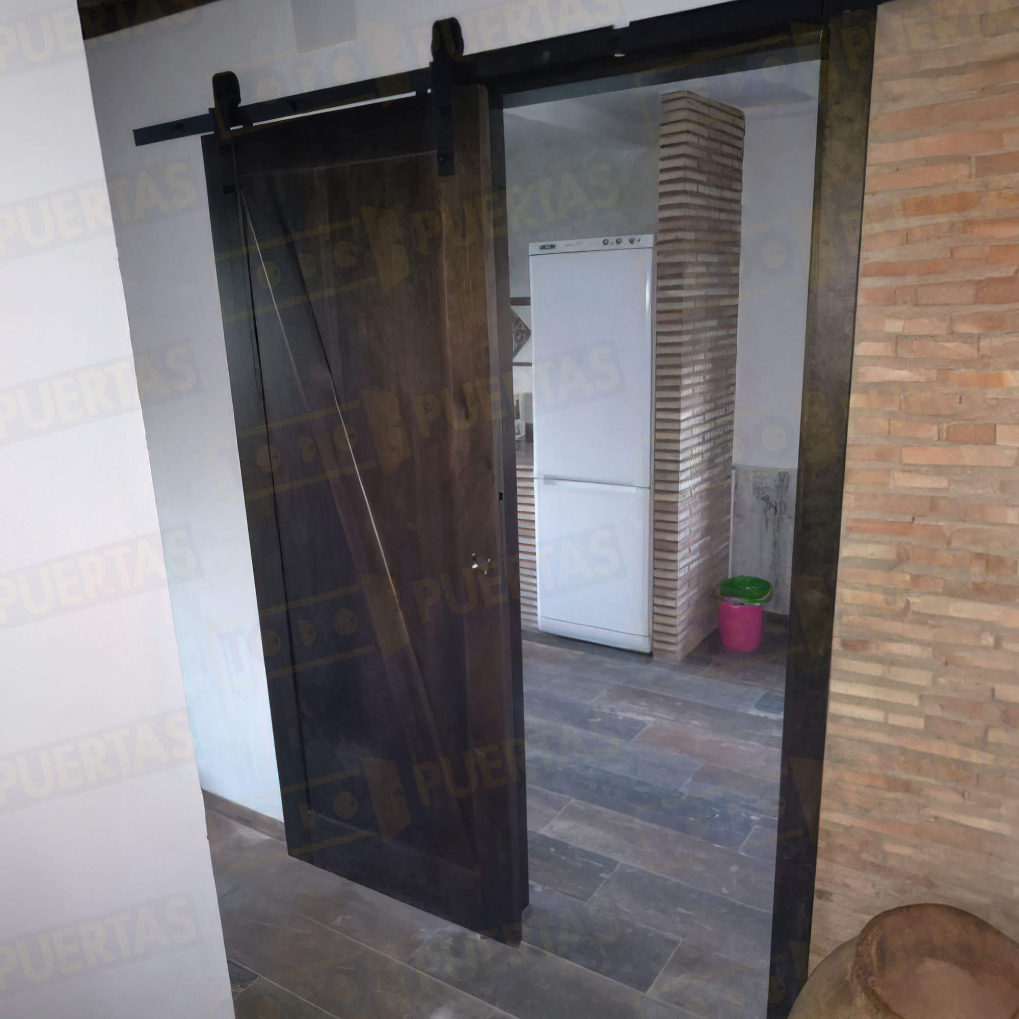 Puerta Corredera de Granero Pino Macizo Mod. GR004 (CRUDO)