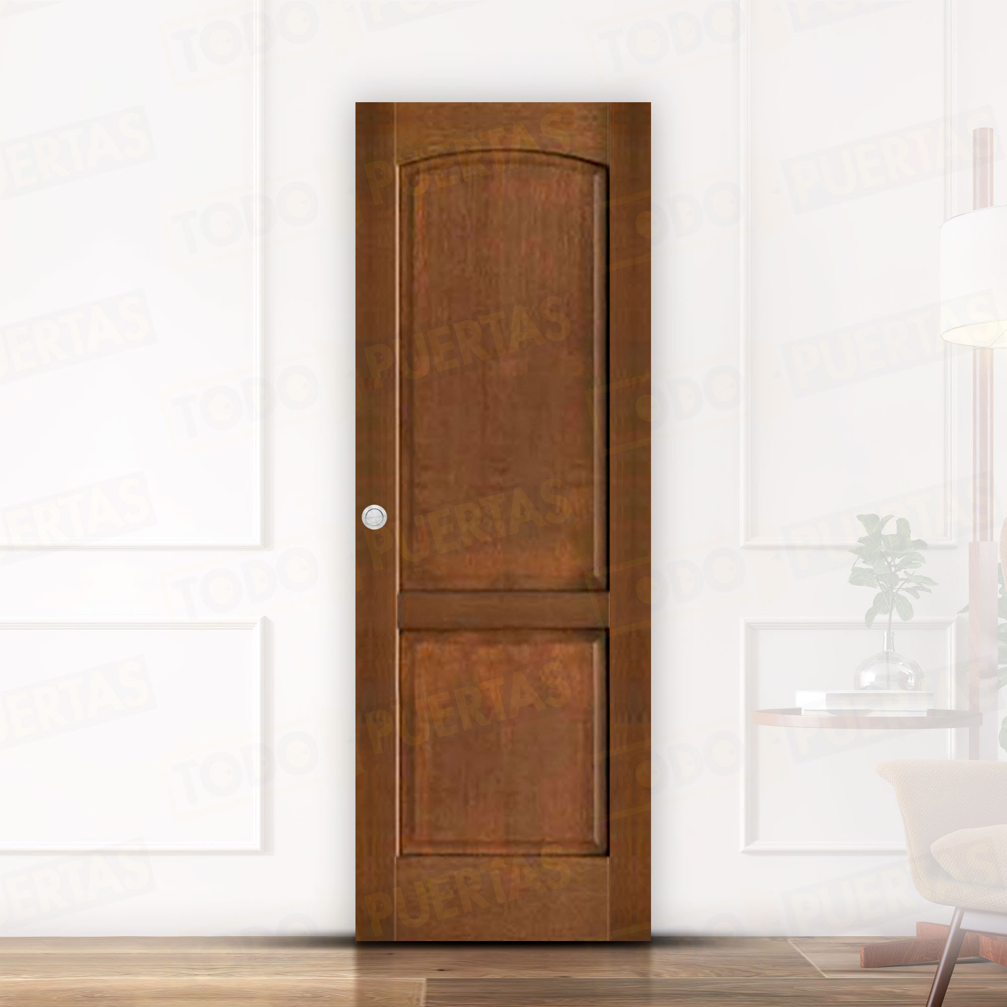 Puerta Corredera Mod. Almería nogal oscuro