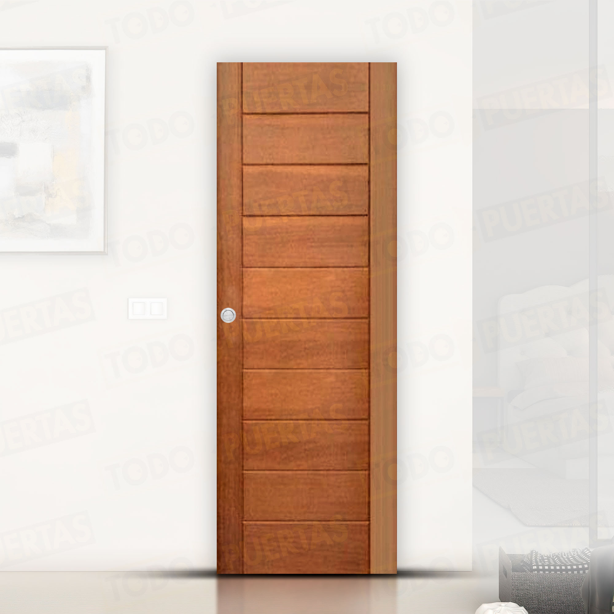 Puerta Corredera Mod. Cervantes Roble