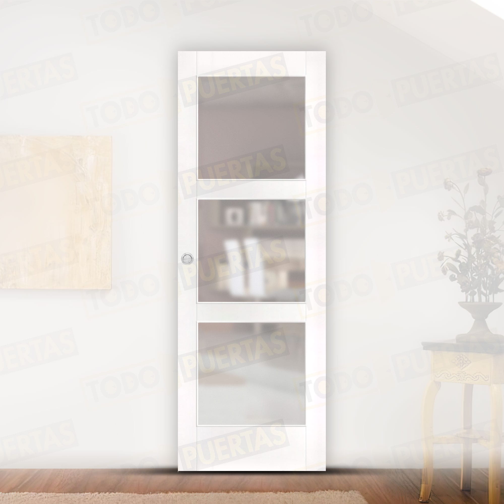 Puerta Corredera Mod. Albir Lacada Blanca