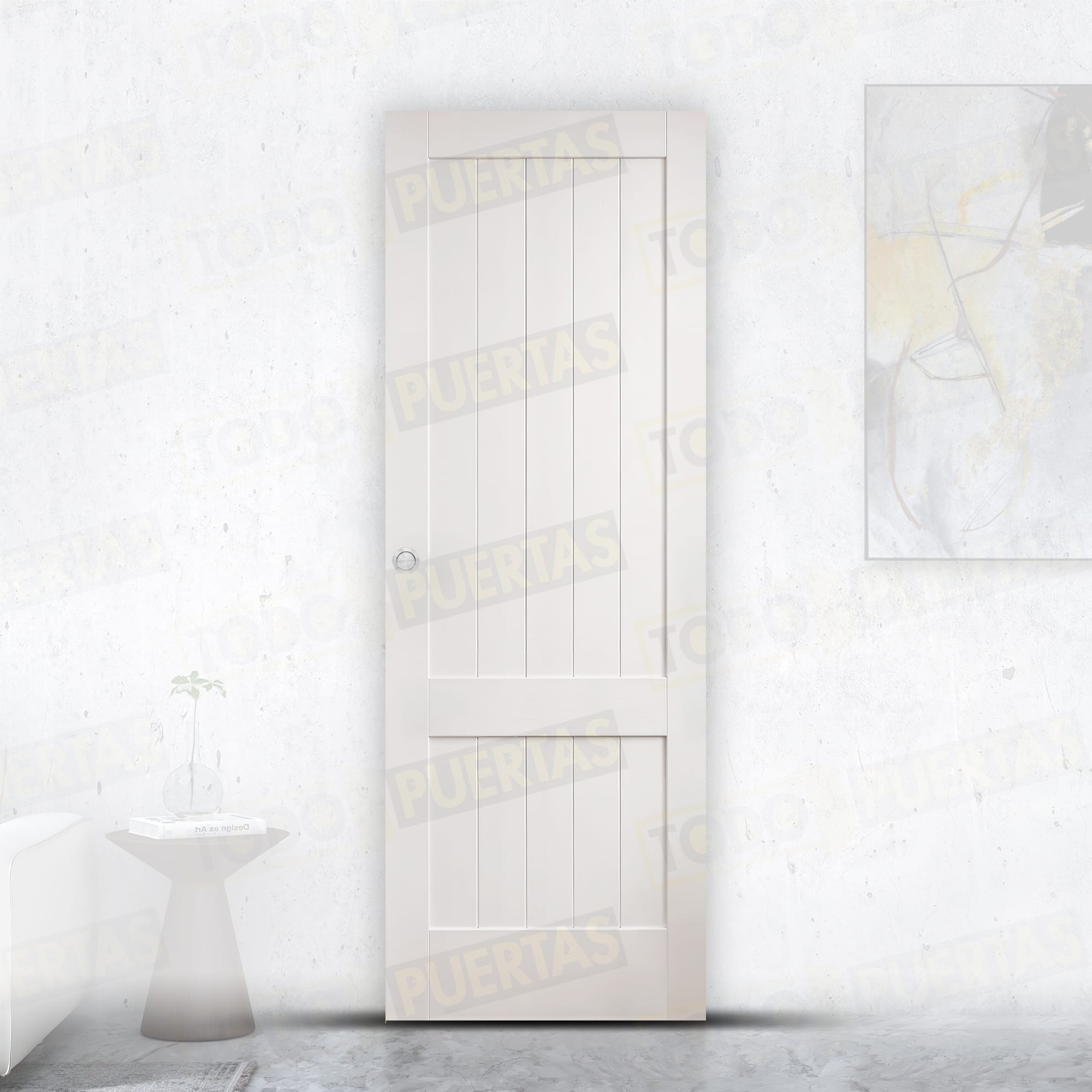 Puerta Corredera Mod. Tarancón Lacada Blanca