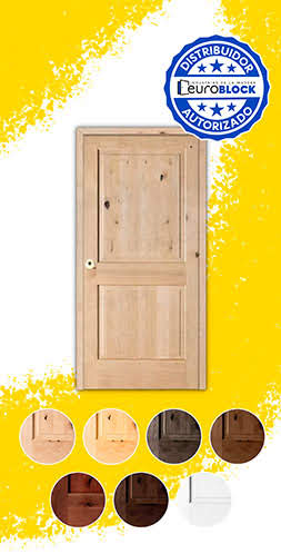 Puerta de Exterior Mod. 1100 de Madera Maciza