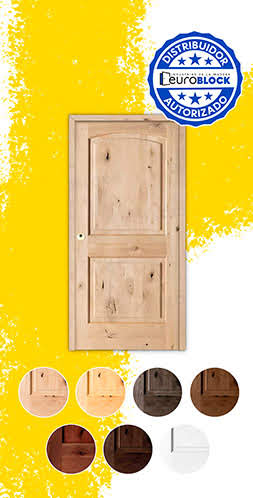 Puerta de Exterior Mod. 6100 de Madera Maciza