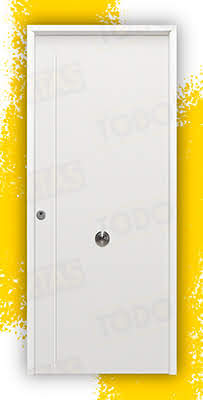 Puerta Galvanizada 1120 / 1110 Saga 100 Blanca (Cara Interior Lisa)