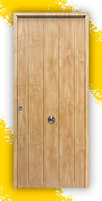 Puerta Galvanizada 1150 / 1110 Saga 100 Roble (Cara Interior Lisa)