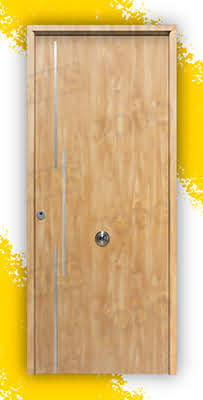 Puerta Galvanizada Acacia FM / 1110 Saga 100 Roble (Cara Interior Lisa)