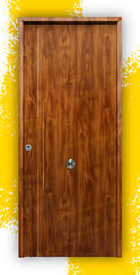 Puerta Galvanizada Acacia / 1110 Saga 100 Embero (Cara Interior Lisa)