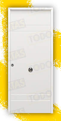 Puerta Galvanizada Azalea / 1110 Saga 100 Blanca (Cara Interior Lisa)