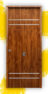 Puerta Galvanizada Azalea FM / 1110 Saga 100 Embero (Cara Interior Lisa)