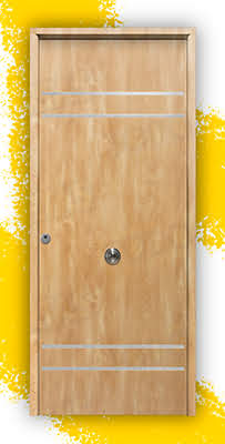 Puerta Galvanizada Azalea FM / 1110 Saga 100 Roble (Cara Interior Lisa)