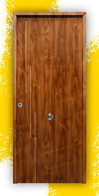 Puerta Galvanizada Camelia / 1110 Saga 100 Embero (Cara Interior Lisa)