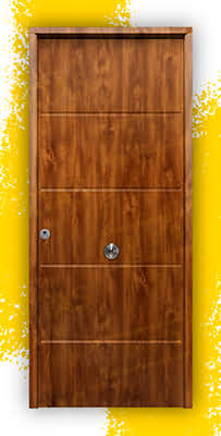 Puerta Galvanizada Cintia / 1110 Saga 100 Embero (Cara Interior Lisa)