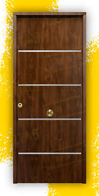 Puerta Galvanizada Cintia FM / 1110 Saga 100 Roble Viejo (Cara Interior Lisa)