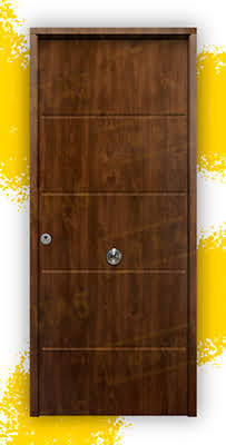 Puerta Galvanizada Cintia / 1110 Saga 100 Roble Viejo (Cara Interior Lisa)