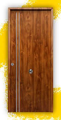 Puerta Galvanizada Iris FM / 1110 Saga 100 Embero (Cara Interior Lisa)