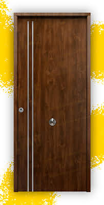 Puerta Galvanizada Iris FM / 1110 Saga 100 Roble Viejo (Cara Interior Lisa)