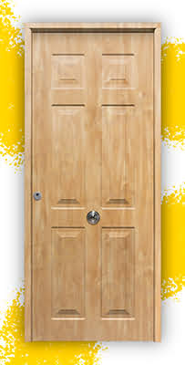 Puerta Galvanizada Yedra / 1110 Saga 100 Roble (Cara Interior Lisa)