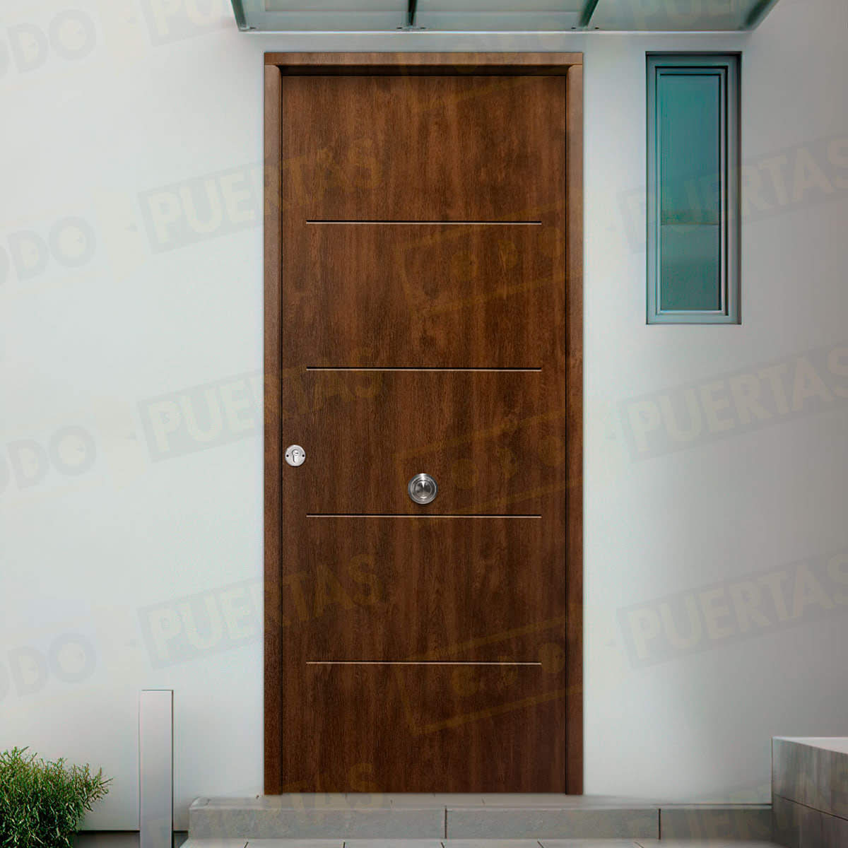 Puerta Galvanizada 1105 Saga M-100 LM Roble Viejo (Cara Interior Lisa)