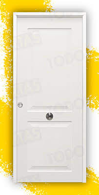 Puerta Galvanizada Clásica Saga M-100 LM Blanca (Cara Interior Lisa)