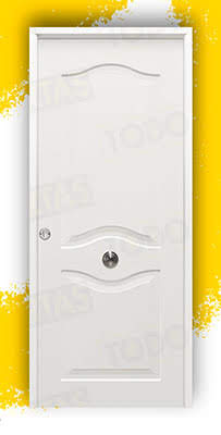 Puerta Galvanizada Provenzal Saga M-100 LM Blanca (Cara Interior Lisa)