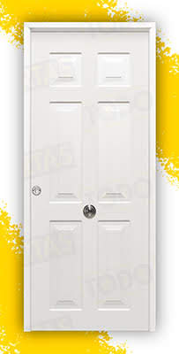 Puerta Galvanizada Yedra Saga M-100 LM Blanca (Cara Interior Lisa)