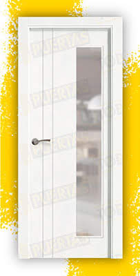 Puerta Block Maciza Lacada Blanca Mod. Álava V1L