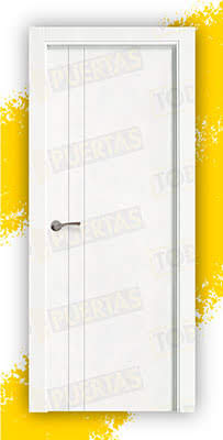 Puerta Block Maciza Lacada Blanca Mod. Álava