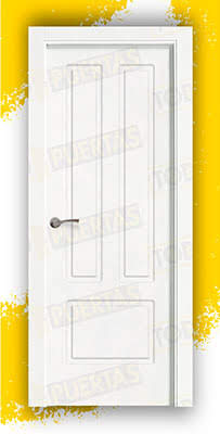 Puerta Block Maciza Lacada Blanca Mod. Bagan