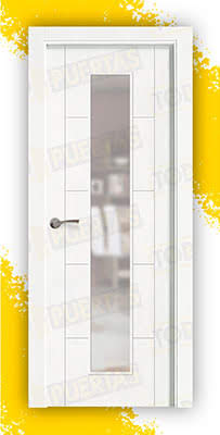 Puerta Block Maciza Lacada Blanca Mod. Budapest V1C