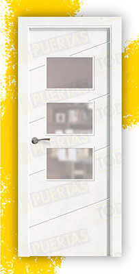Puerta Block Maciza Lacada Blanca Mod. Cuzco BZV3
