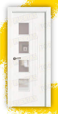 Puerta Block Maciza Lacada Blanca Mod. Dala BV4L