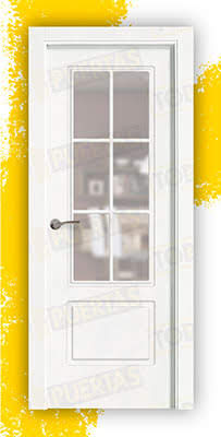 Puerta Block Maciza Lacada Blanca Mod. Gabón V6