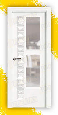 Puerta Block Maciza Lacada Blanca Mod. Grecia V2