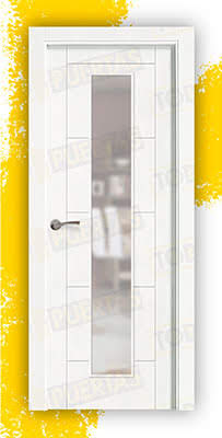 Puerta Block Maciza Lacada Blanca Mod. Guevara V1C