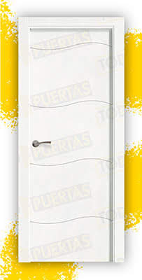 Puerta Block Maciza Lacada Blanca Mod. Lyon