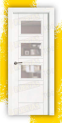 Puerta Block Maciza Lacada Blanca Mod. Oisa BZV3