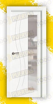 Puerta Block Maciza Lacada Blanca Mod. Perú V1L