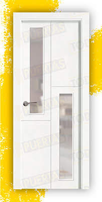 Puerta Block Maciza Lacada Blanca Mod. Ruanda V2