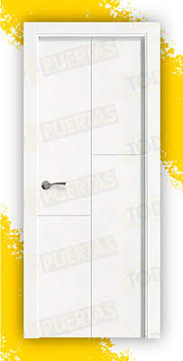 Puerta Block Maciza Lacada Blanca Mod. Ruanda