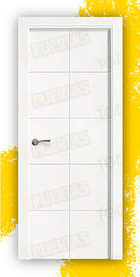 Puerta Block Maciza Lacada Blanca Mod. Seúl
