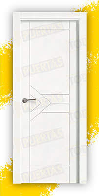 Puerta Block Maciza Lacada Blanca Mod. Sima