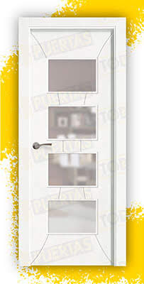 Puerta Block Maciza Lacada Blanca Mod. Yaundé BV4