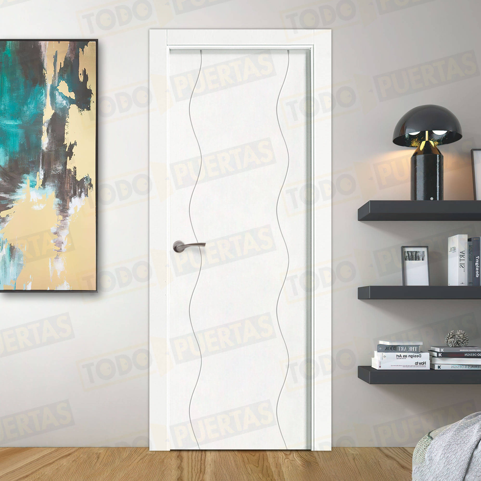 Puerta Block Maciza Lacada Blanca Mod. Marsella