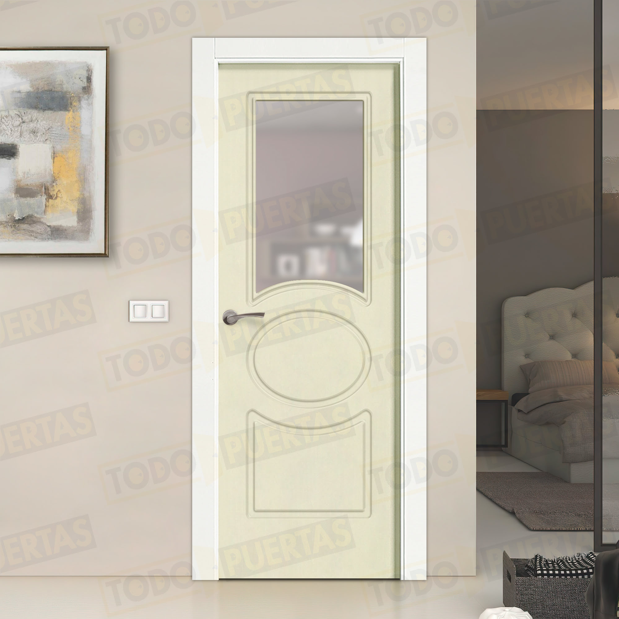 Puerta Block Maciza ColorLac1013 Mod. Guinea ZV1