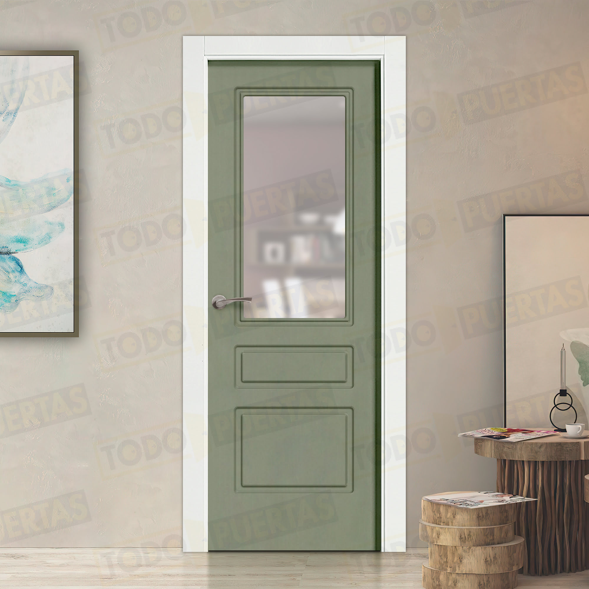 Puerta Block Maciza ColorLac7033 Mod. Kyoto V1