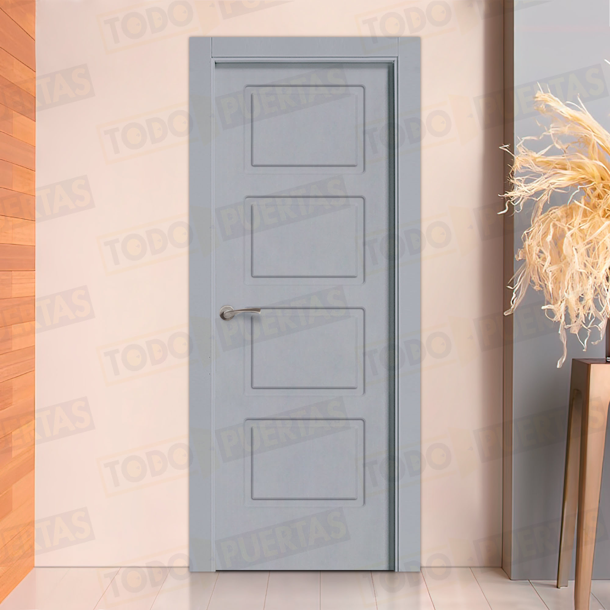 Puerta Block Maciza Lacada RAL 7040 Mod. Bangkok