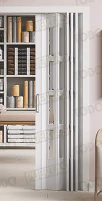 Puerta Plegable 205 cm Alto Melamina Florencia Vidrio Orgánico (Tipo Metacrilato)