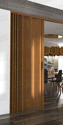 Puerta Plegable 205 cm Alto Madera Natural Sapelly Milán