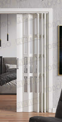 Puerta Plegable 225 cm Alto PVC Niza Vidrio Orgánico (Tipo Metacrilato)